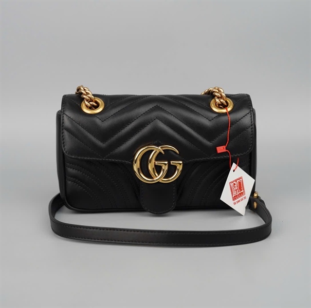 Túi GG Marmont đen (467891) sz21 (BMC)+