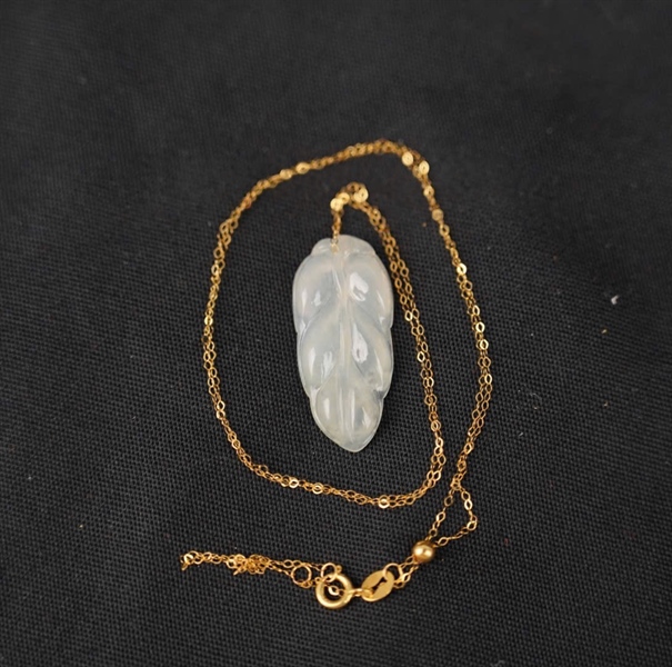 Dây chuyền Tara diệp bạch ngọc hàng A KG+