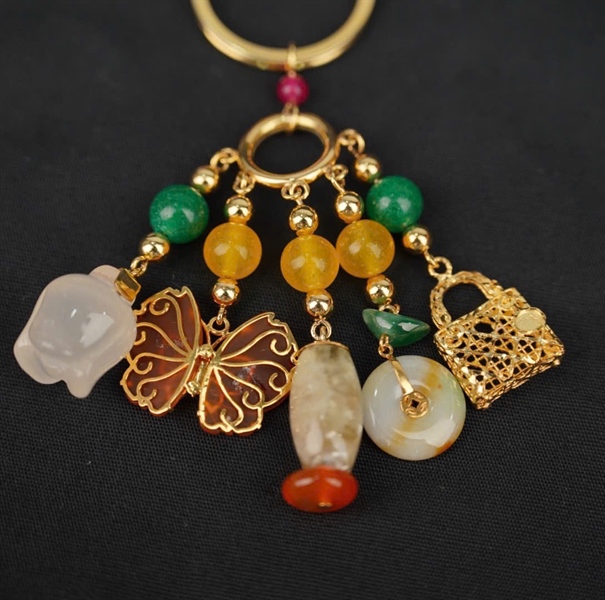 Charm Tara khoe bi vàng 10k, các charm vàng 18k, cẩm thạch, mã não KG+