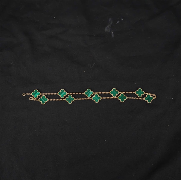 Vòng Tay Van Cleef hoa xanh KG+