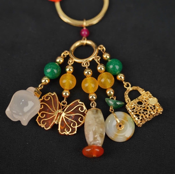 Charm Tara khoe bi vàng 10k, các charm vàng 18k, cẩm thạch, mã não KG+