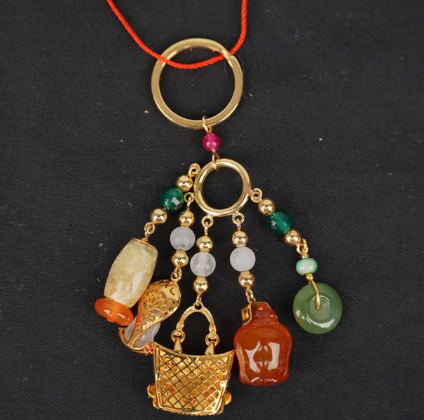 Charm Tara : Khoen bi Vàng 10K, các charm vàng 18K, cẩm thạch, mã não, Phật baby băng ngọc KG+