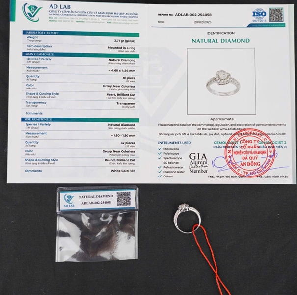 Nhẫn Tara kim cương trái tím (ADLAB-002-254058) KG+