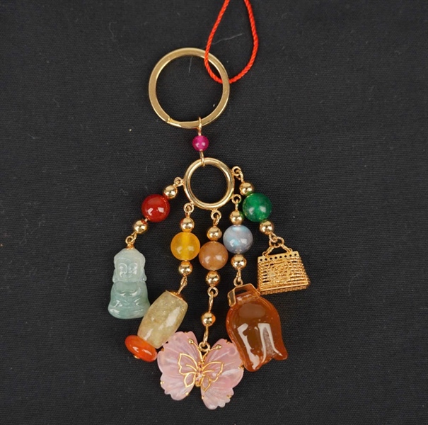 Charm Tara : Khoen bi Vàng 10K, các charm vàng 18K, cẩm thạch, mã não, Phật baby băng ngọc KG+