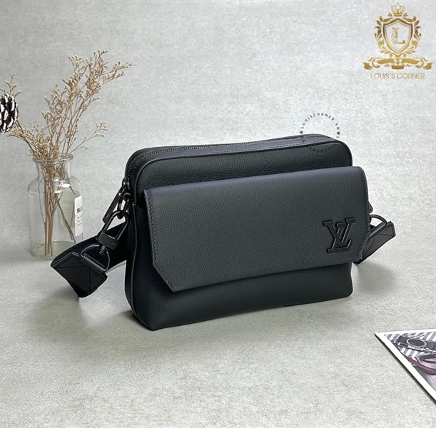 Túi LV fastline messenger da bê đen