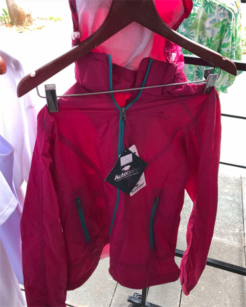 Áo khoác gió Autochan nữ màu hồng có mũ