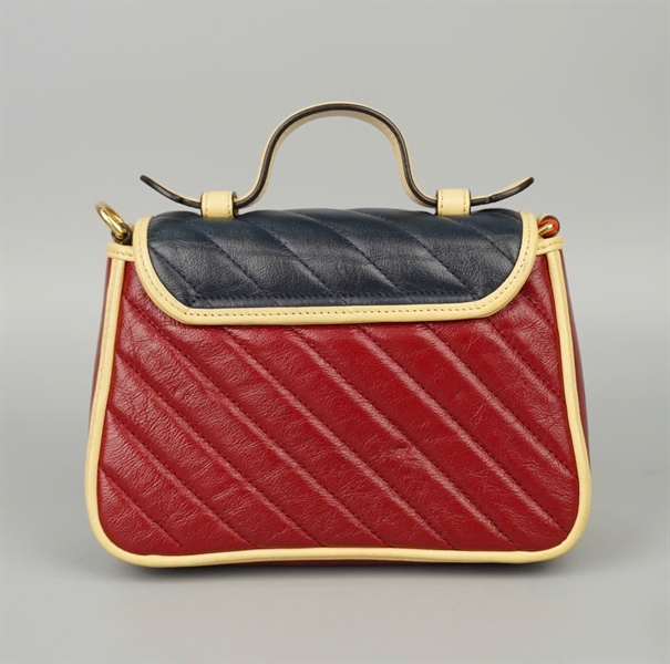 Túi GG Marmont Handle đỏ nắp đen sz21 (BMC) +