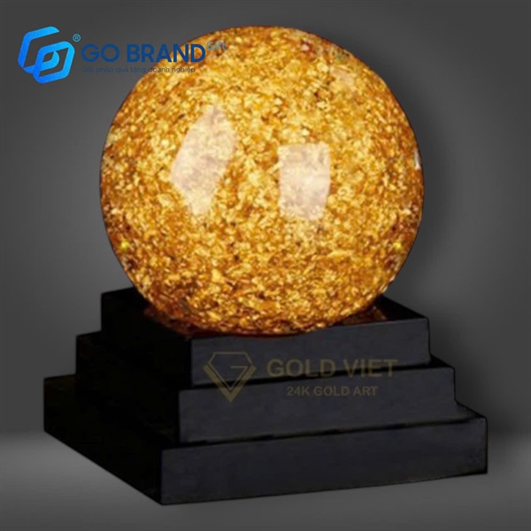 Quả Cầu Pha Lê Đúc Vàng