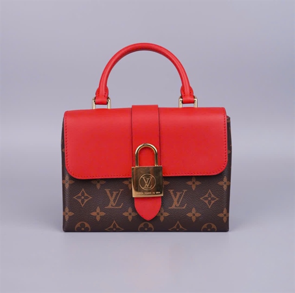 Túi LV Locky hoa nâu nắp đỏ sz20 (BQ) KG+