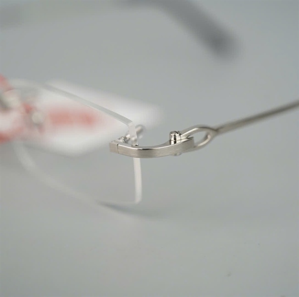 Mắt kính Cartier ko viền màu bạc (CT0045O 001) KG+