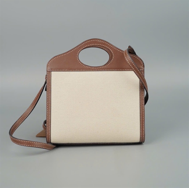 Túi BBR Pocket trắng phối nâu sz17 (BQ) KG+