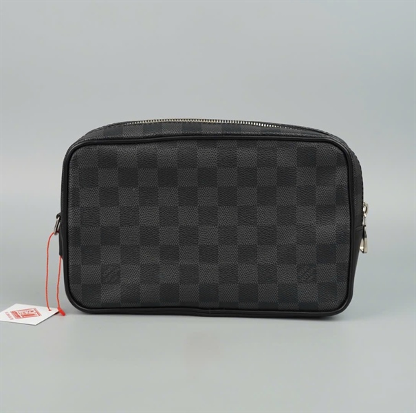 Túi LV Clutch ô vuông đen sz24 KG+