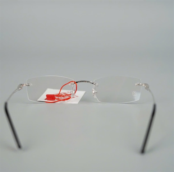 Mắt kính Cartier ko viền màu bạc (CT0045O 001) KG+