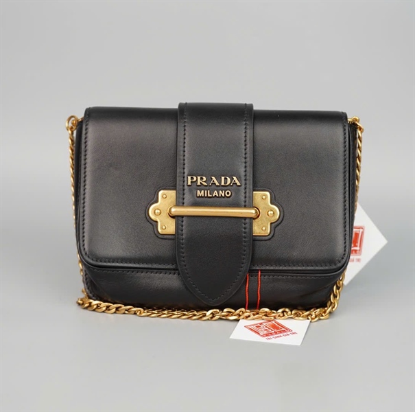 Túi Prada Saffiano đen 2 strap sz18 +