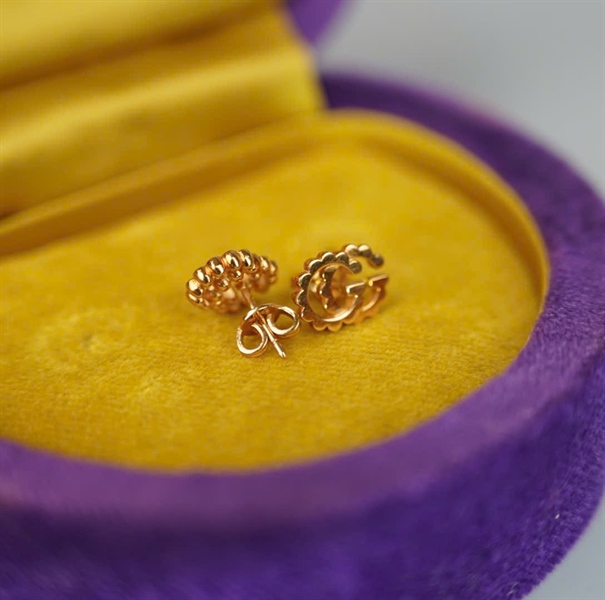 Bông tai GG logo vàng KG+