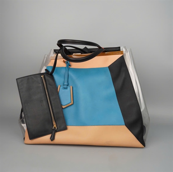 Túi Fendi Tote xanh kèm ví sz38 +