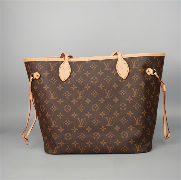 Túi LV Neverfull hoa nâu kèm ví sz32 +