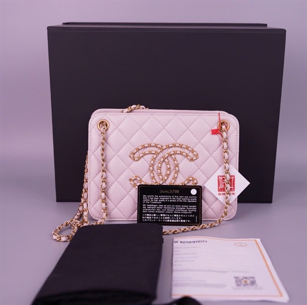 Túi Chanel đeo chéo hồng tím (30403799) sz20 KG+