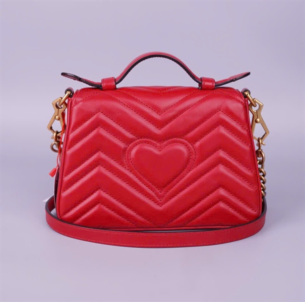 Túi GG Marmont handle đỏ (547260486628) sz20 KG+