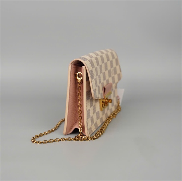 Túi LV Croisette ô vuông xám sz20 KG+