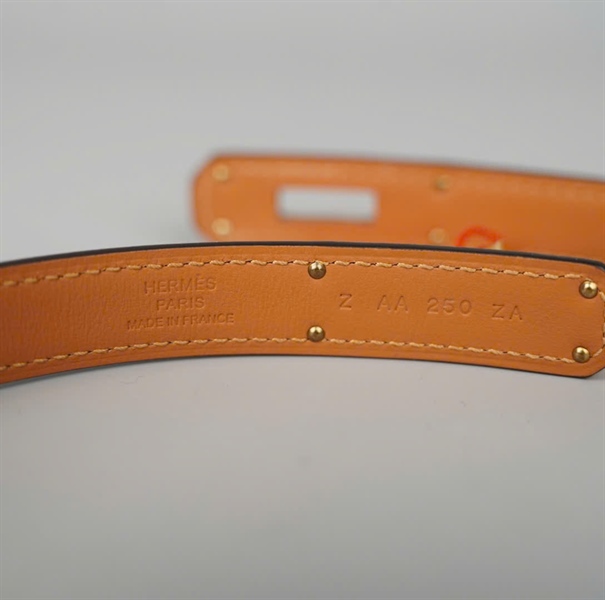 Thắt lưng Hermes màu nude bản 1.5cm dài 77cm KG+