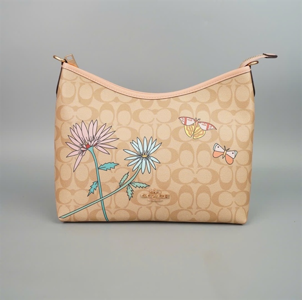 Túi Coach nude họa tiết sz28 +