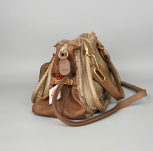 Túi Chloe da trăn màu xám +