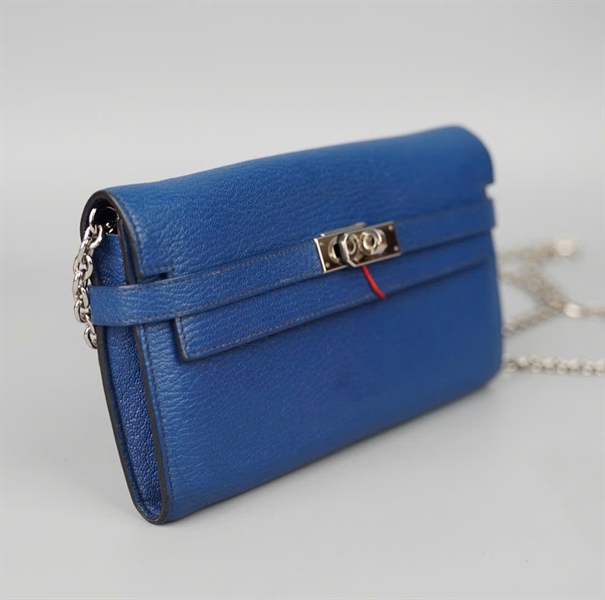 Ví Hermes Kelly xanh KG+