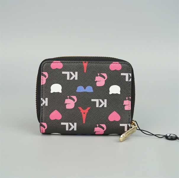 Ví Karl Lagerfeld đen họa tiết +