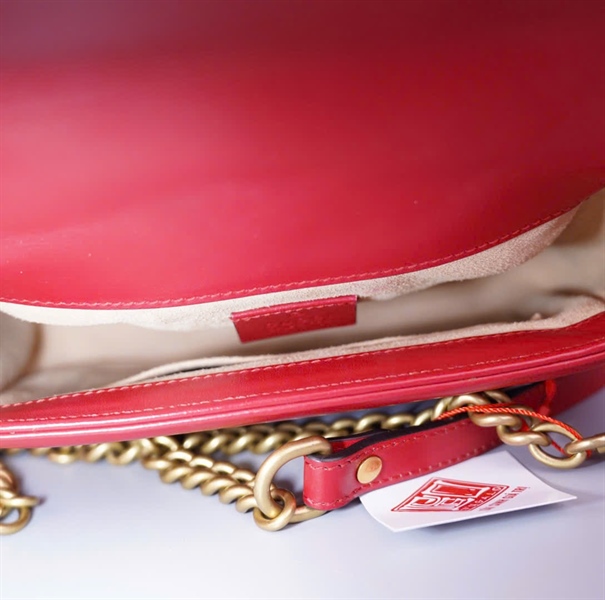 Túi GG Marmont handle đỏ (547260486628) sz20 KG+