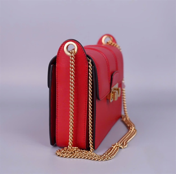 Túi Lanvin đeo chéo đỏ sz22 +