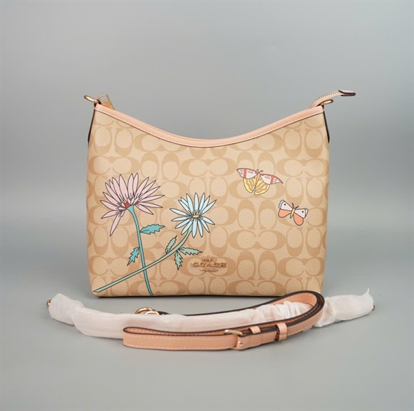 Túi Coach nude họa tiết sz28 +