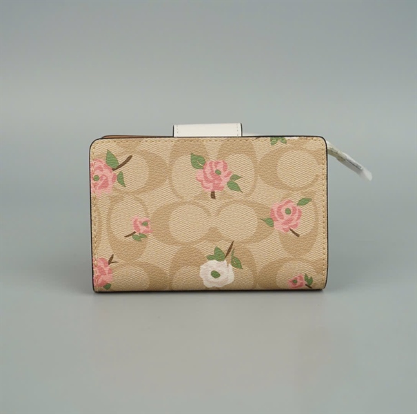 Ví Coach nude hoa hồng+