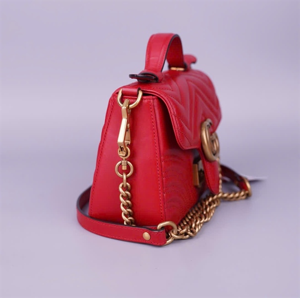 Túi GG Marmont handle đỏ (547260486628) sz20 KG+