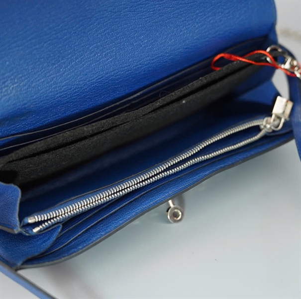 Ví Hermes Kelly xanh KG+
