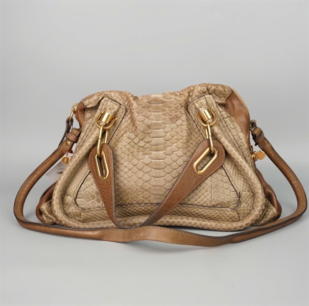 Túi Chloe da trăn màu xám +