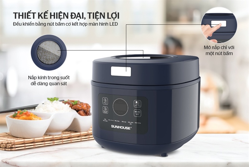 Nồi cơm điện tử 1 lít SUNHOUSE SHD8802