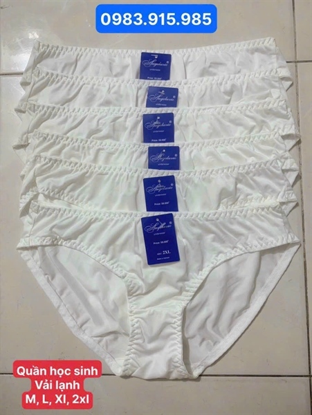 Quần thun lạnh nữ học sinh trắng