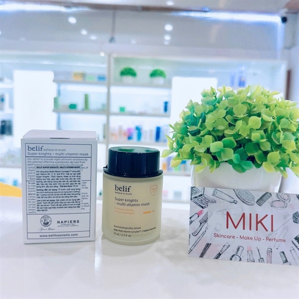 Mặt nạ ngủ dưỡng sáng cấp ẩm phục hồi chuyên sâu Belif Super knights multi vitamin 75ml