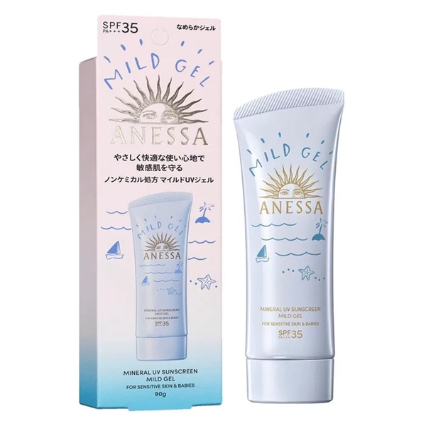 Gel Chống Nắng Dịu Nhẹ Cho Da Nhạy Cảm & Trẻ Em Anessa Moisture UV Sunscreen Mild Gel For Sensitive Skin SPF35/PA+++ (90g)