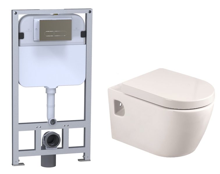 Bộ bàn cầu treo tường kèm két âm ( trọn bộ)