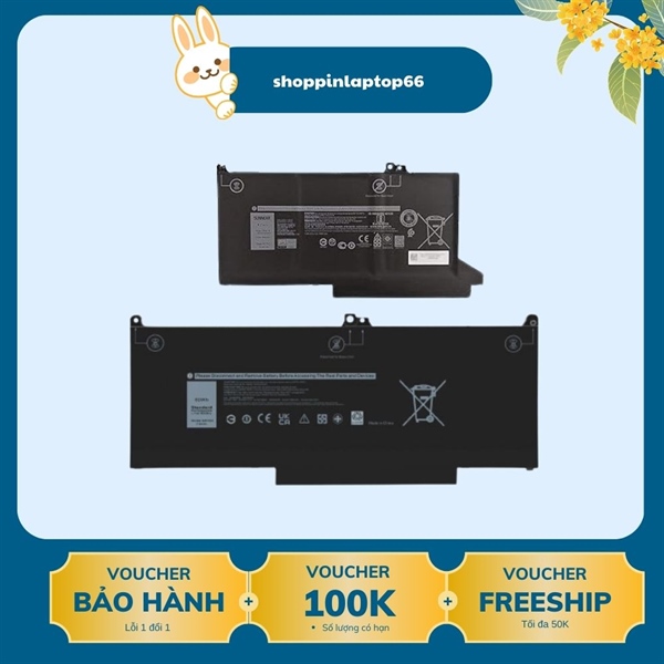 Pin Laptop Dell Latitude 5300 (2-in-1) 5310 (2-in-1) Type 0G74G MXV9V (pin thay cell)