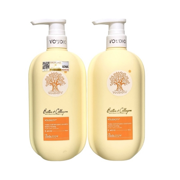 Cặp Gội Xả Biotin Collagen Vàng Siêu Mượt (2024) - 500ml