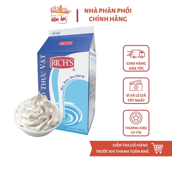 Kem béo thực vật Richs 454g