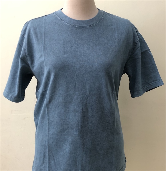 Áo thun Cổ tròn Xanh Thiên Thanh Wash| Unisex 100%cotton