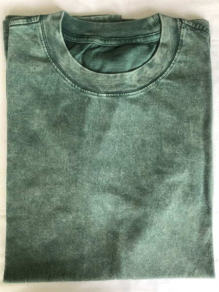 Áo thun Cổ tròn Rêu Wash| Unisex 100%cotton