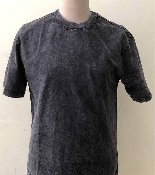 Áo thun Cổ tròn Đen Wash| Unisex 100%cotton