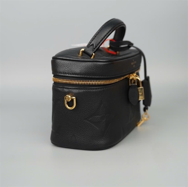 Túi LV Vanity hoa đen kèm ổ + 2chìa (FK0221) sz20 +