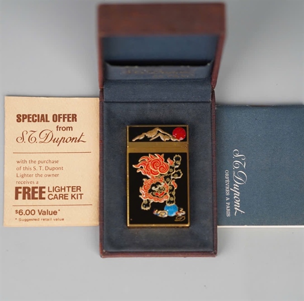 Bật lửa S.T Dupont đen Lion ((18HCY81) KG+