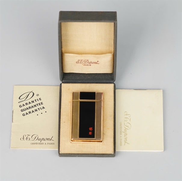 Bật lửa S.T Dupont vàng đen (V4DL71) KG+